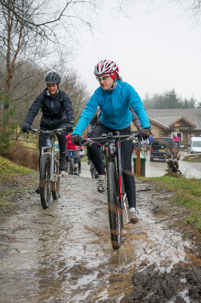 Female Mountain Bikers, Llandegla Forest