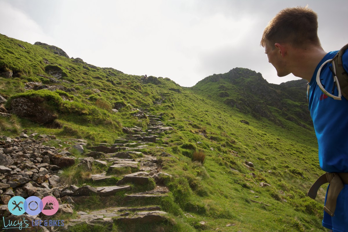 Walking up Cadair Idris