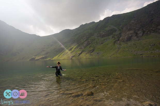 Swimming in Llyn Cau, Cadair Idris