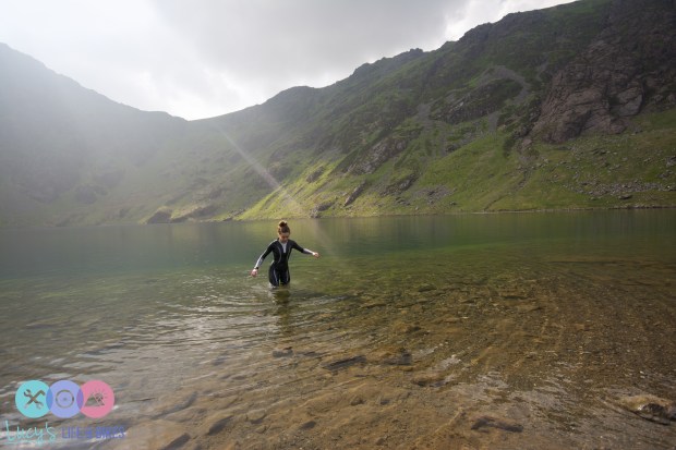 Swimming in Llyn Cau, Cadair Idris